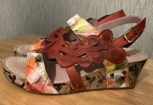 Laura Vita Leather Sandals, Size UK 7. Platform Mules. ONLY WORN FOR A FEW HOURS - Picture 1 of 7