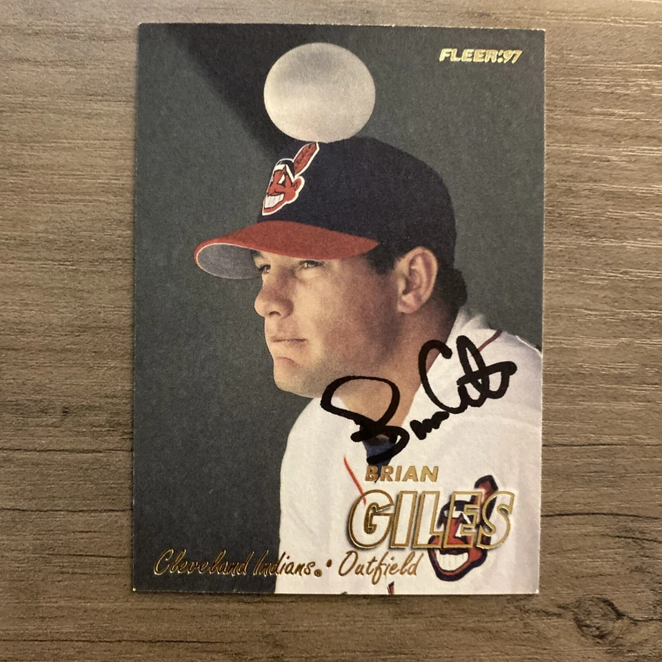 Tarjeta Fleer 1997 autografiada por Brian Giles de los Indios de Cleveland Foto 1 de 1