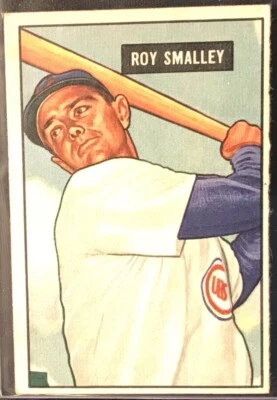 1951 BOWMAN # 44 ROY SMALLEY CUBS EX - Imagem 1 de 2