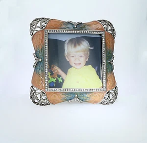 Crystallized Picture Frame Bejeweled Austrian Crystals 4.5 " Photo Frame Classy - Picture 1 of 7