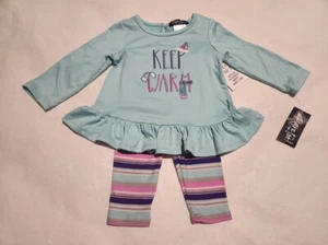 NWT Rare Too! Keep Warm Top Leggings Outfit 2PC Set Baby GIrl - Picture 1 of 1