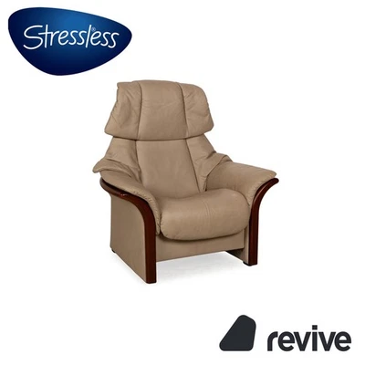 Stressless Eldorado Leather Armchair Beige Manual Function - Image 1 of 4