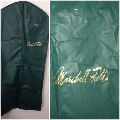 Bolso Largo Vestido Marshall Field's Verde Prenda 22 X53 en Oro Logo Firma  Foto 1 de 4