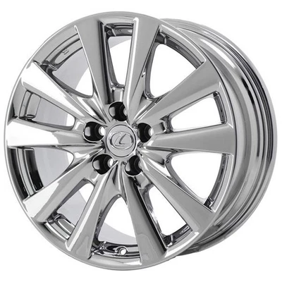 18" Lexus GS350 PVD Bright Chrome-C Wheel Rim Factory OEM 74269 2013-2017 - Image 1 of 2