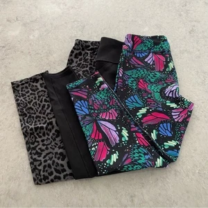 Girls Animal Print Leggings Bundle - Size L (12/14) - Picture 1 of 8