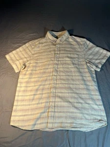 MARINE LAYER Shirt Mens M/L Button Down Striped Textured Short Sleeve - Picture 1 of 17