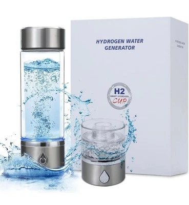 Botella de agua de hidrógeno, taza de salud botellas de agua de vidrio con energía alcalina NUEVO Foto 1 de 4