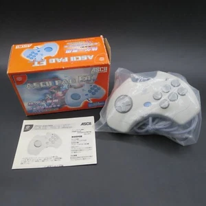 Dreamcast ASCII Pad FT Fighting Type Controller White Genuine Boxed with Manual - Picture 1 of 18
