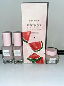 RECETA GLOW Sandía Brillo Rosa Crema Corporal de Sueño + Artículos Bonus de Sandía - Nuevo - Imagen 1 de 6