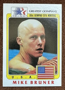 1983 Topps US Greatest Olympians MIKE BRUNER #42 Nuoto - Foto 1 di 2