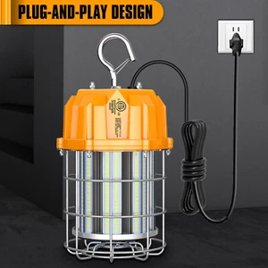 60W LED Temporary Work Light Industrial Construction Jobsite Work Lamp 8,700lm - Picture 1 of 14