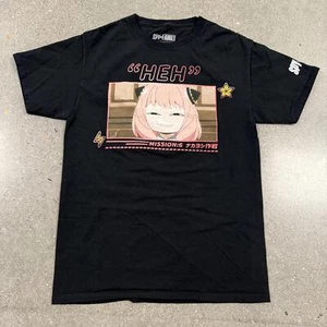 Spy x Family Project Anya HEH Face T-Shirt Black Pink - S - Picture 1 of 7