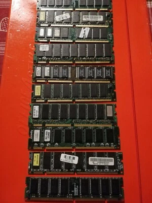 LOTTO 10xRAM SERVER SDRAM da 32Mb a 128Mb - PC Vintage vari Marchi - Immagine 1 di 4