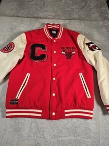 Giacca Chicago Bulls UK da uomo grande NBA basket Varsity stile college Jock - Foto 1 di 12