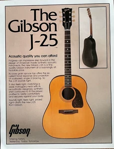 Original Gibson J-25 Guitar Dealer Promotional Flyer 8.5"x11 EX CONDITION! - Picture 1 of 1