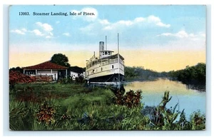 Postal Steamer Landing Isla de Pinos Cuba D14 - Imagen 1 de 2