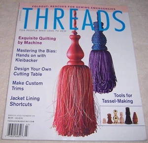 Taunton's Threads Magazine March 2002 sewing - Picture 1 of 1
