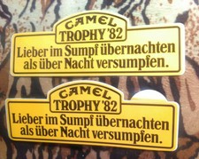 2 x rare 1982 Original Aufkleber Camel Trophy 82 Range Rover