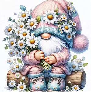 Gnome Diamond Painting Kits for Adults,Gnome Flower Diamond Art Kits for Adults, - Picture 1 of 9