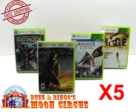 5X XBOX 360 CIB GAME - CLEAR PLASTIC PROTECTIVE BOX PROTECTOR CASE SLEEVE 