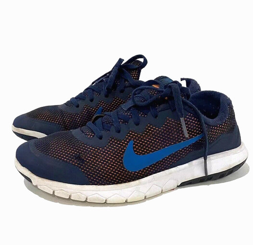 Nike Flex Experience 749807 400 scarpe da corsa scarpe da ginnastica blu con lacci a rete taglia 6 5