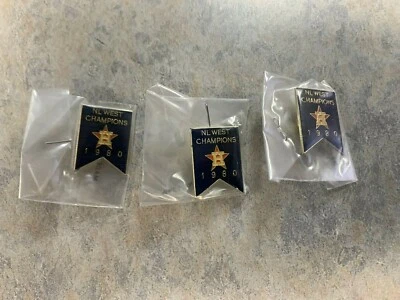 Lot3 MLB Houston Astros NL 1980 West Champion Hat Pin Baseball Vintage New Retro - Image 1 of 4