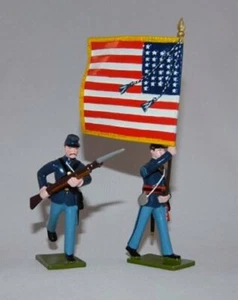 ACW Union Infantry – Sergeant w/National Flag & Private  GLOSS Regal Enterprises - Picture 1 of 5
