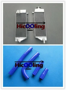 Aluminum radiator WR400F 1998 1999 2000 for YAMAHA 98 99 00 + Blue Hose - Picture 1 of 9