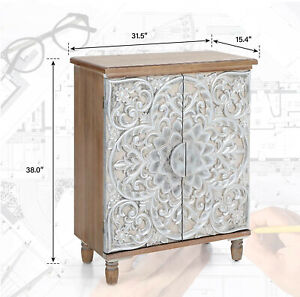 2 Doors Accent Cabinet Storage Decorative Cabinet Buffet&Sideboard Console Table