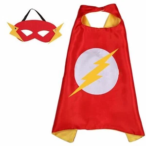 Flash Costume Cape and Mask Set Kids Superhero Dress Up - Picture 1 of 2