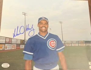 MIKE HARKEY SIGNED AUTOGRAPHED 8X10 PHOTO 1ST TEAM 1988-1993 CHICAGO CUBS - Picture 1 of 3