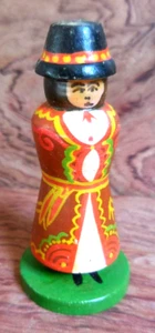 RARE Vintage  Nesting Figurine Made In Polonia,Wood carved hand painted #5 - Picture 1 of 9