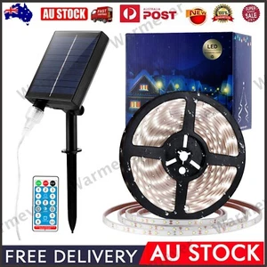 5M LED Solar Powered Strip Lights Waterproof Outdoor Garden String Light 8 Modes - Picture 1 of 9