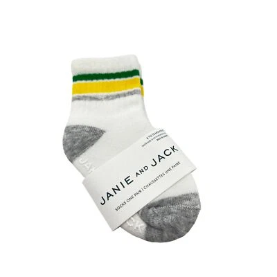 Nuevo con etiquetas Janie And Jack Calcetín a Rayas Crew Niños 6-12 Meses Blanco Mezcla de Algodón Elástico Foto 1 de 4