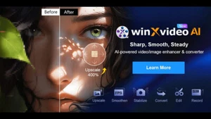 WinX Video AI - AI Video Enhancer, 4K Upscale, Noise Removal, 60FPS - Picture 1 of 5