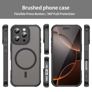 For iPhone 16 Pro Max 15 14 13 12 11 Magnetic Magsafe Hybrid Acrylic Case Cover - Picture 1 of 11