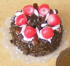 Round Chocolate Gateau Cake Tumdee Dolls House Miniature Accessory NC57