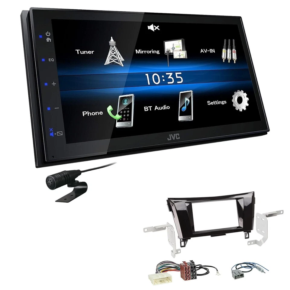 JVC 2 DIN Autoradio Bluetooth für Nissan X-Trail ab 2014 Klavierlack optik