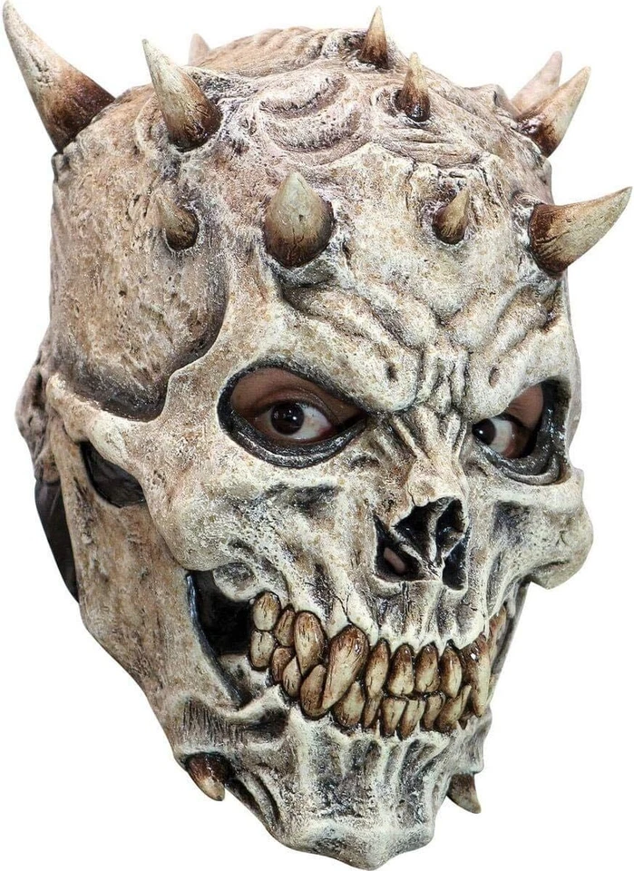 Spikes Skeleton Latex Mask Skull Fancy Dress Halloween Adult Costume Accessory - Image 1 of 1