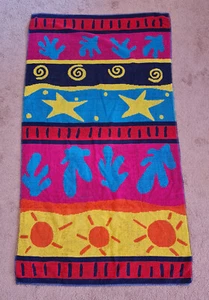 Beach towel sun surf sea theme design vintage - Picture 1 of 5