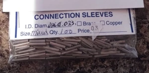 Vorfach Verbinder Crimphülsen verschiedene Größen, .026 & .033 - Bild 1 von 1