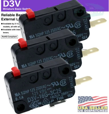 Microinterruptor de puerta Omron OEM SZM-V16-FA63 DR6 normalmente abierto Foto 1 de 4