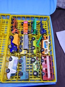  Vintage Lot of 12 Diecast Hot Wheels Matchbox Superfast Lesney With Case