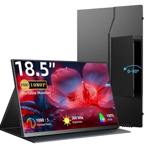 UPERFECT Portable Monitor Gaming Monitor 18.5" 1920x1080 IPS Screen HDMI USB-C - Picture 1 of 7