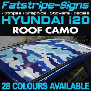 passend für HYUNDAI i20 DACH CAMO GRAFIK AUFKLEBER STREIFEN ABZIEHBILDER TARN AKTIV - Bild 1 von 2