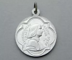 French, Antique Large Medal. Saint Joan of Arc, Jeanne d'Arc. Pendant. - Picture 1 of 5