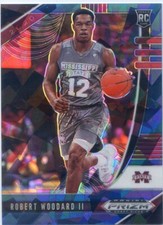 2020-21 PANINI PRIZM DRAFT BLUE CRACKED ICE  #/99 ROOKIE ROBERT WOODARD II NO.23