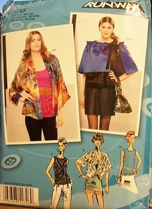 Miss Simplicity 1726 UNCUT Pattern Project Runway Cape Jacket Size S-M-L-XL-XXL - Bild 1 von 2