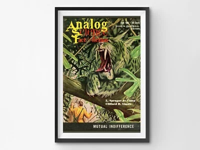 Science Fiction POSTER (up to 24" x 36") August 1959 - Vintage - Space - SciFi - Image 1 of 4