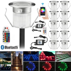 1-50x 30mm WIFI Bluetooth Controller RGB LED Deck Lights Kitchen Garden Lighting - Picture 1 of 17
